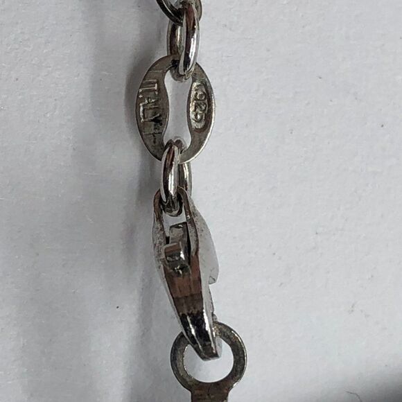 Unique REEB Italy 925 Sterling Silver, Nylon Cord & Chunky Bead Flower Necklace - Picture 6 of 8